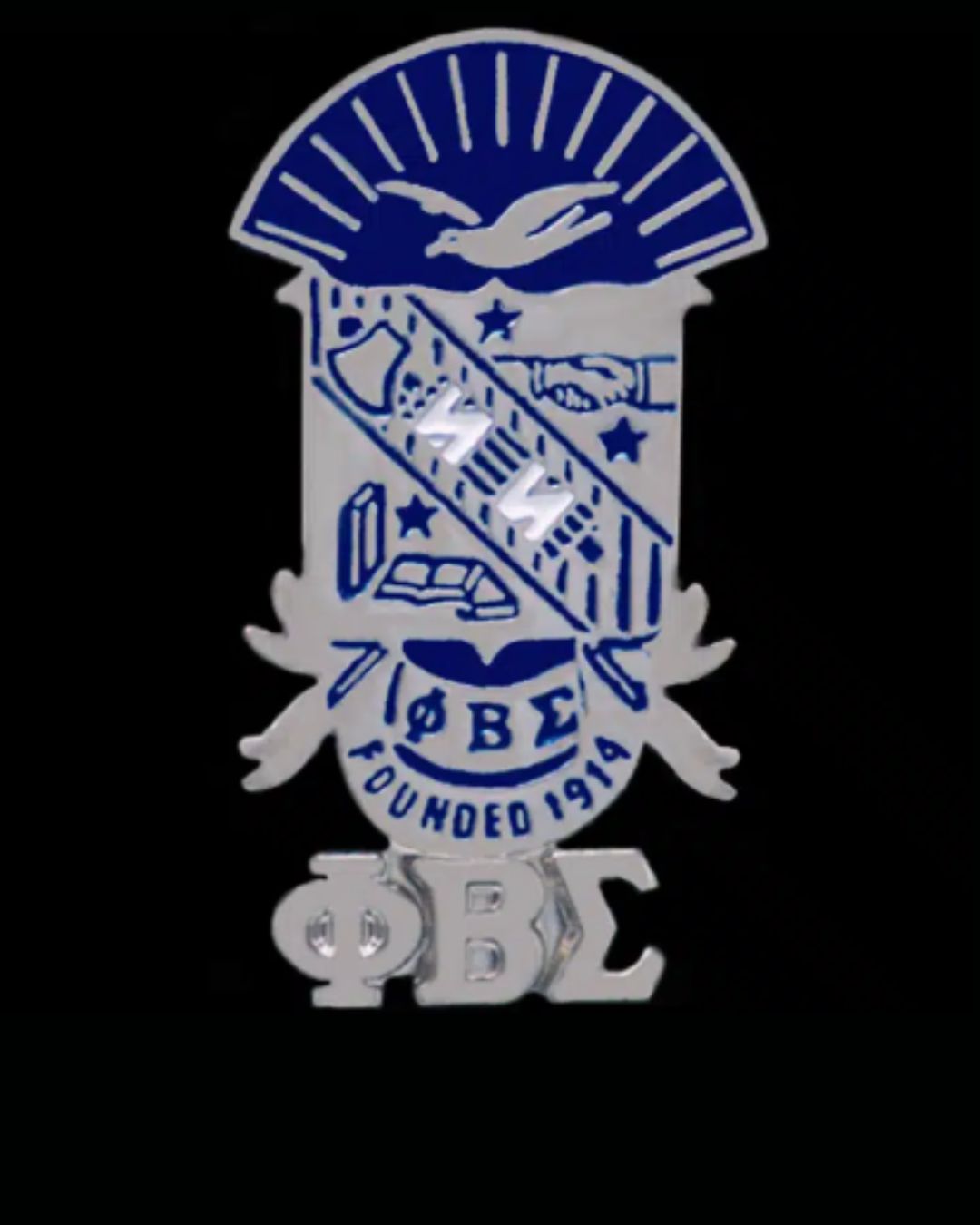 Phi Beta Sigma Inspired Sheild Cuff Links "1 With Box