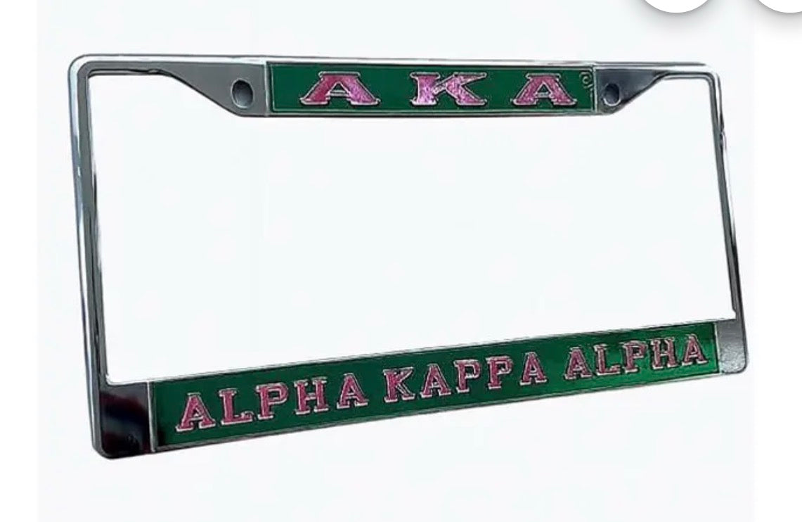 AKA Inspired License Plate Frame For Alpha Kappa Alpha Women