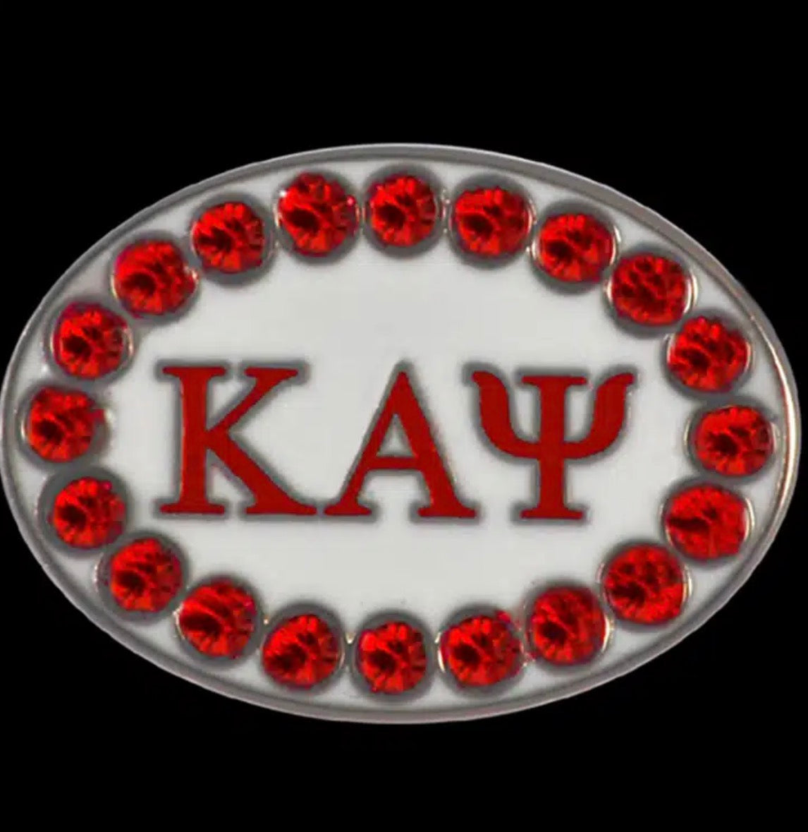Kappa Alpha Psi Austrian Crystal Cufflinks In Leatherette Box