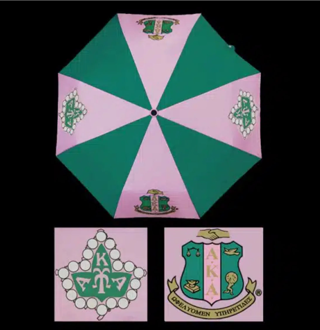 AKA Inspired Umbrella 30″ Wind Resistant Auto Open