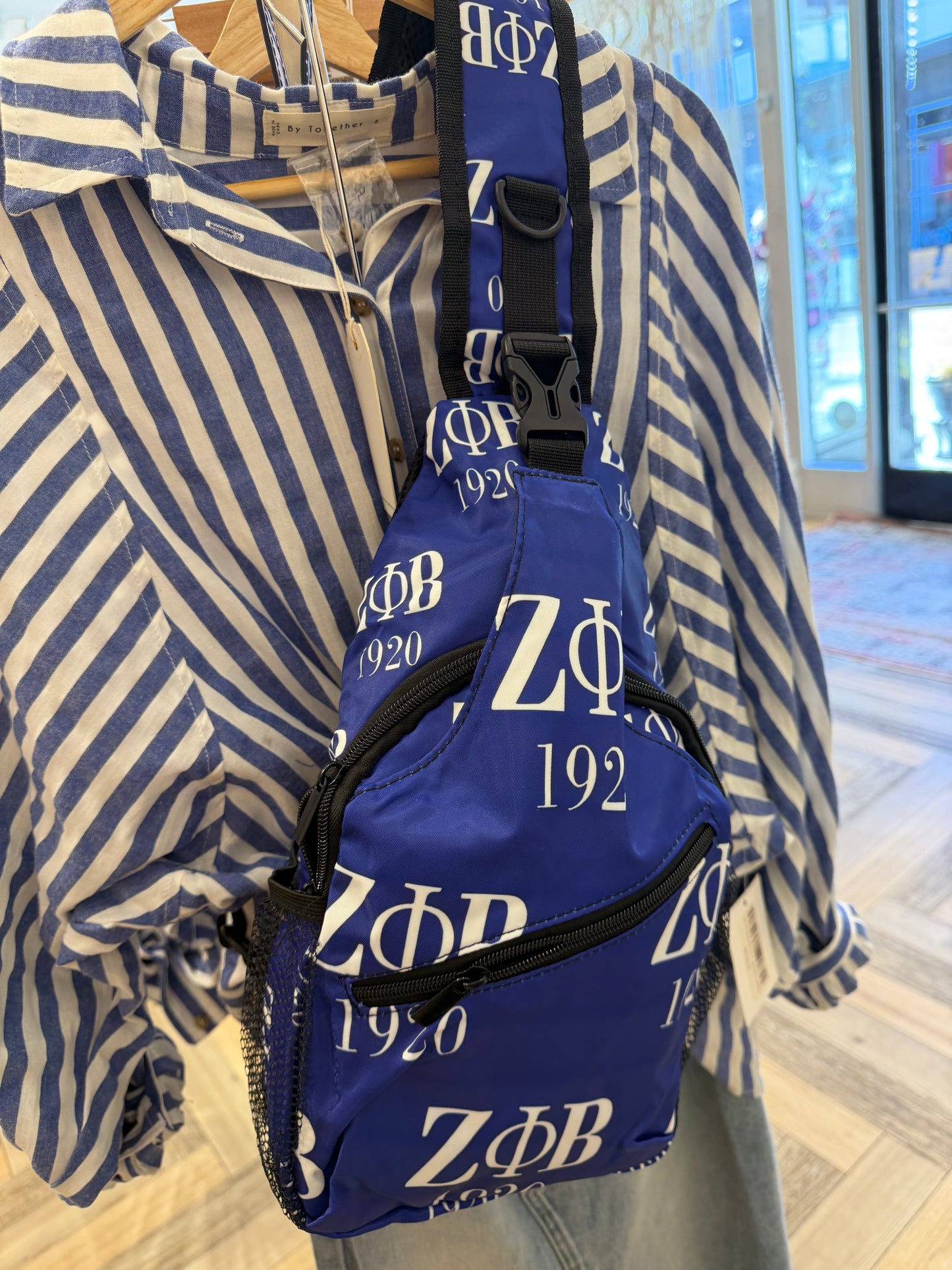 Zeta Phi Beta Sling Bag Purse ZPB