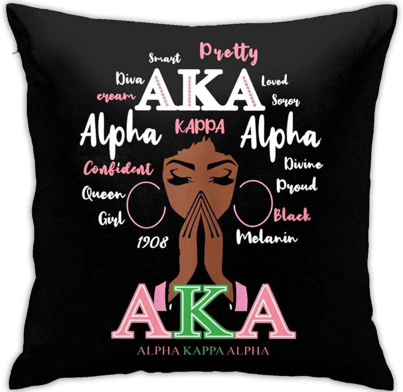 AKA paraphernalia. Alpha Kappa Alpha pillow