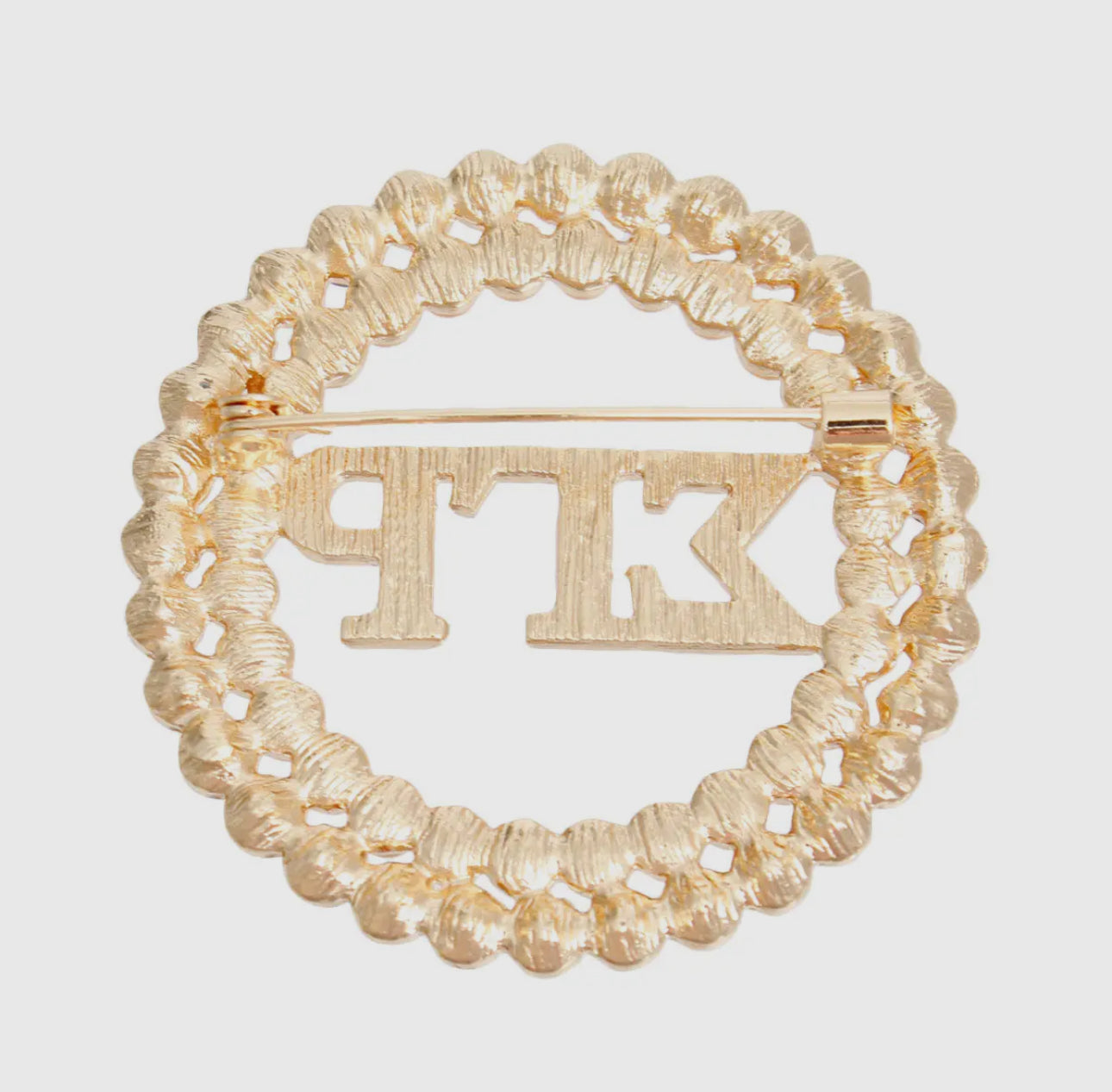 Sigma Gamma Rho Rhinestone Brooch Blue Gold Sigma Pin