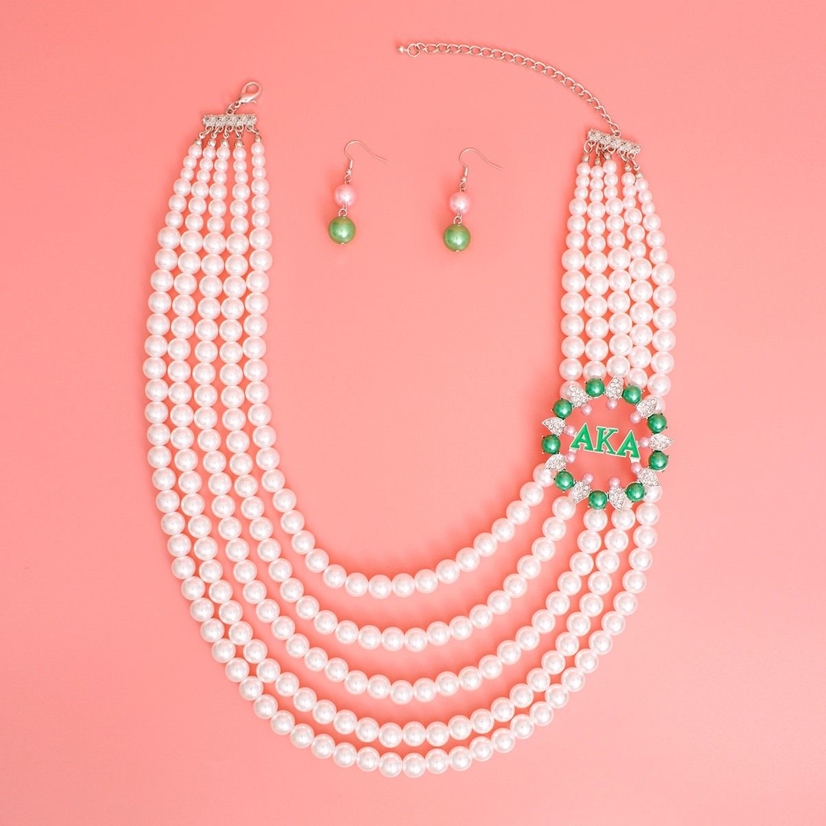 AKA Necklace White Pearls AKA Set Alpha Kappa Alpha