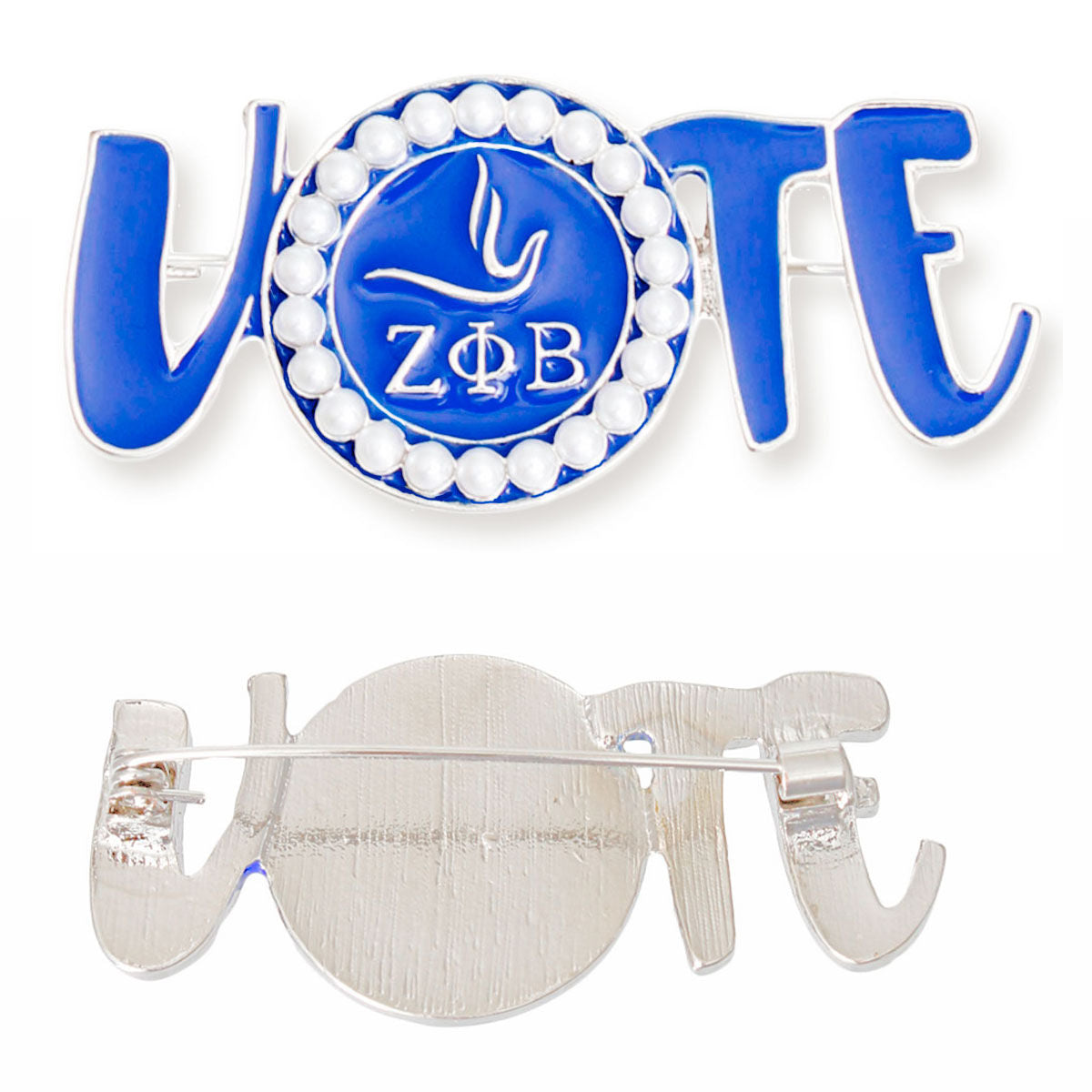 Zeta Phi Beta Vote Pin for Sorority Women Brooch