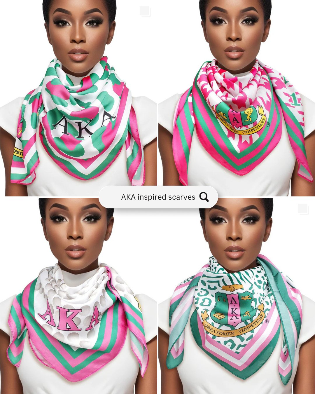 AKA Scarf Zeta Scarves SGRHO & Delta Sigma Theta Scarf Divine Nine 9