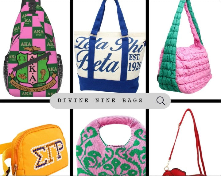 AKA bags Zeta SGRHO & Delta Sigma Theta bags charms Sorority Divine Nine 9 - Bags Totes and Purses