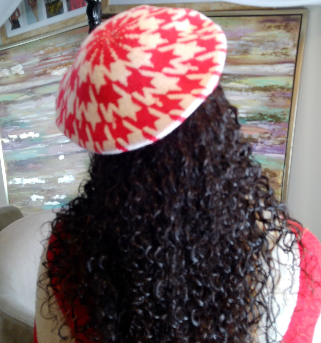 DST Inspired Houndstooth Beret Hat