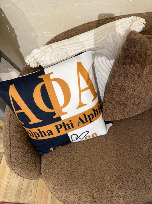 Alpha Phi Alpha Inspired Pillow 18 inches by 18 inches