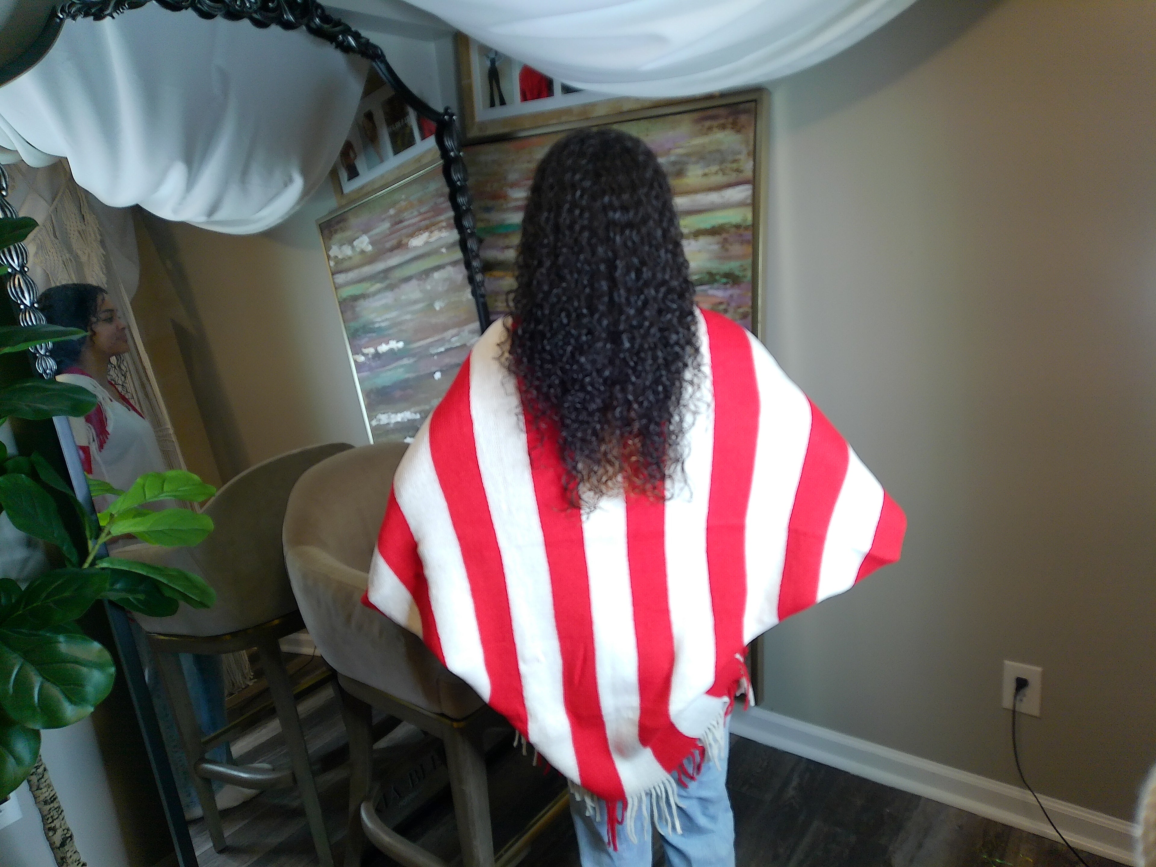 DST Inspired Open Front Shawl Wrap