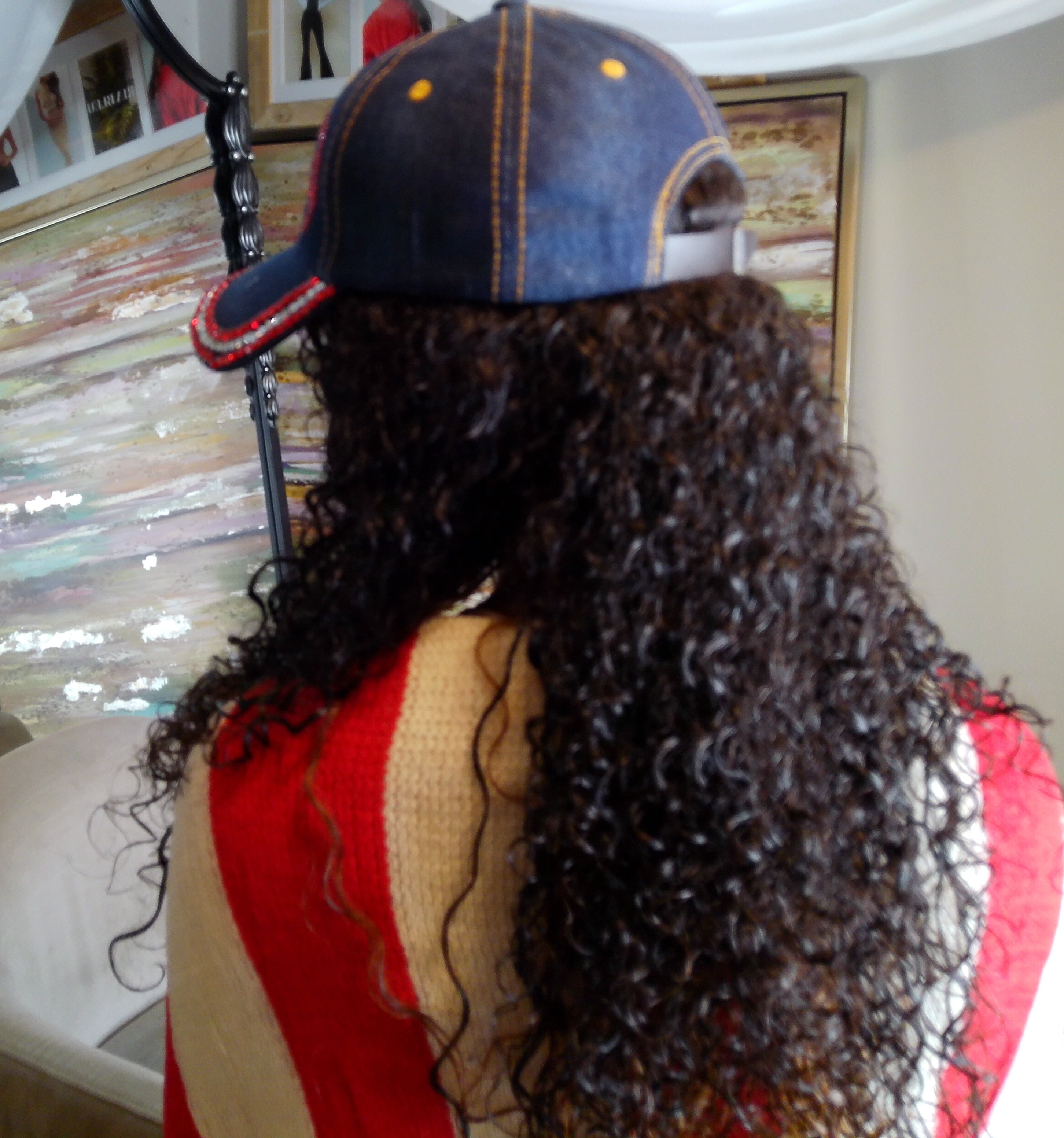 DST Denim Rhinestone Cap Hat Delta Sigma Theta