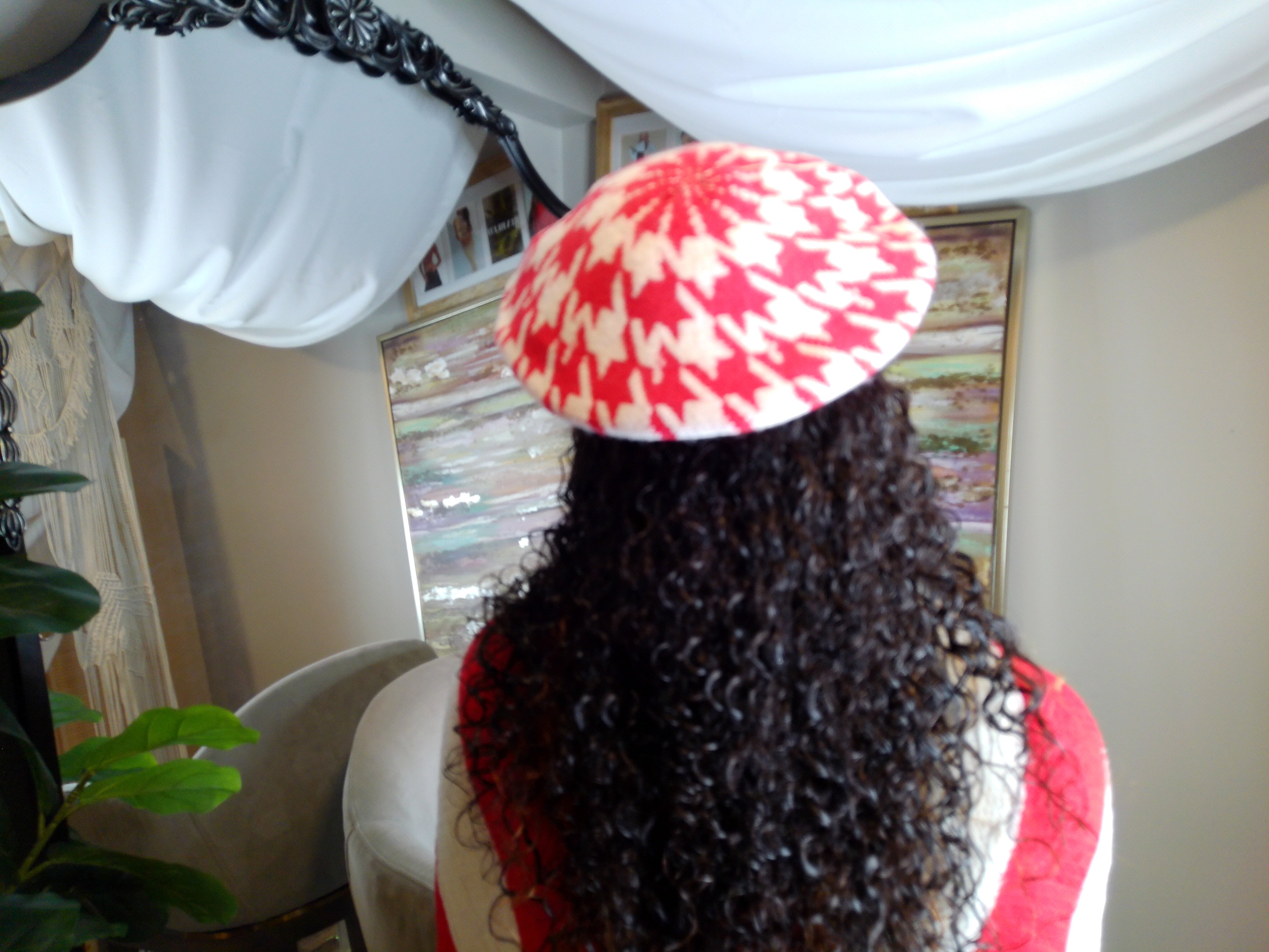 DST Inspired Houndstooth Beret Hat