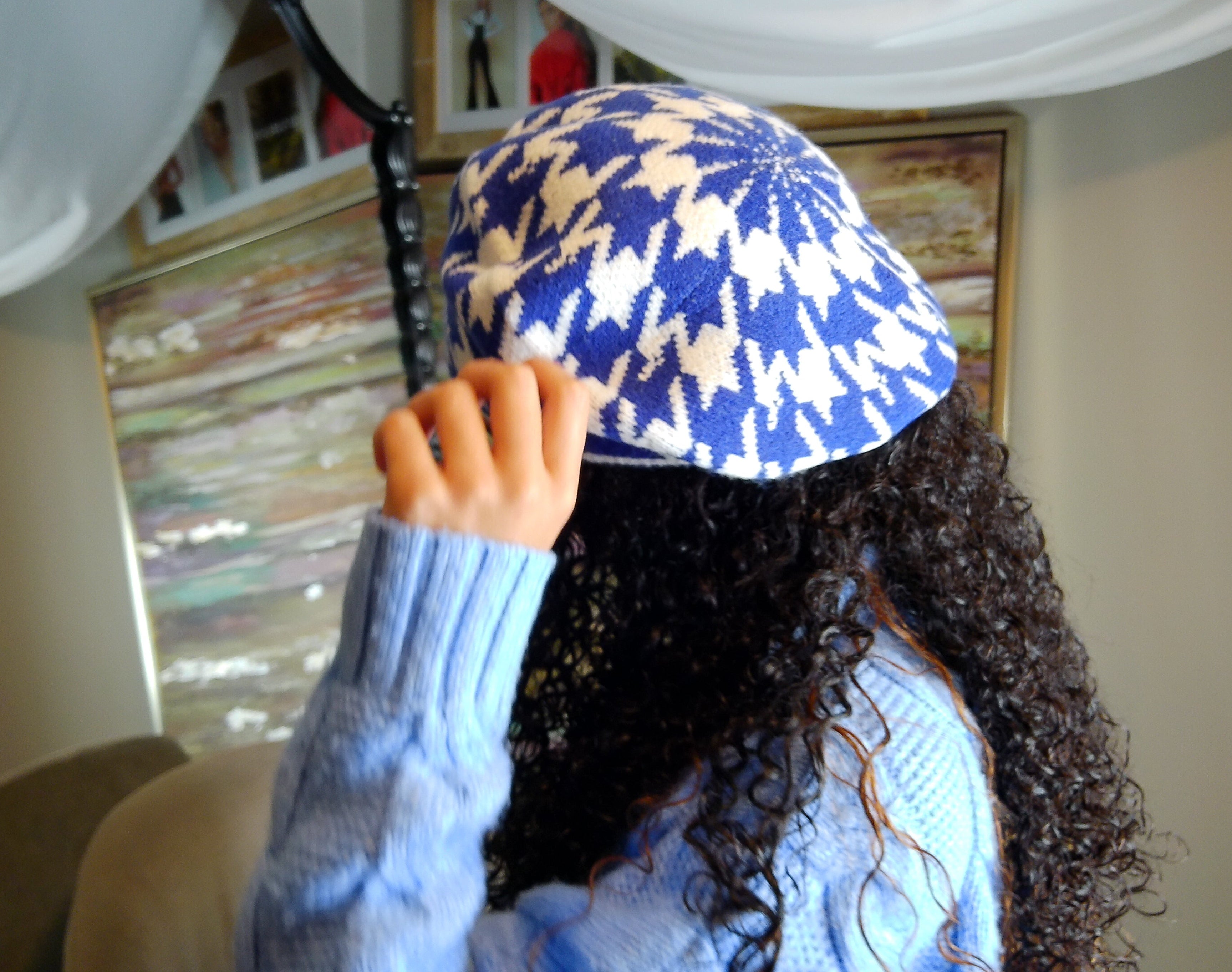ZPB Inspired Houndstooth Beret Hat