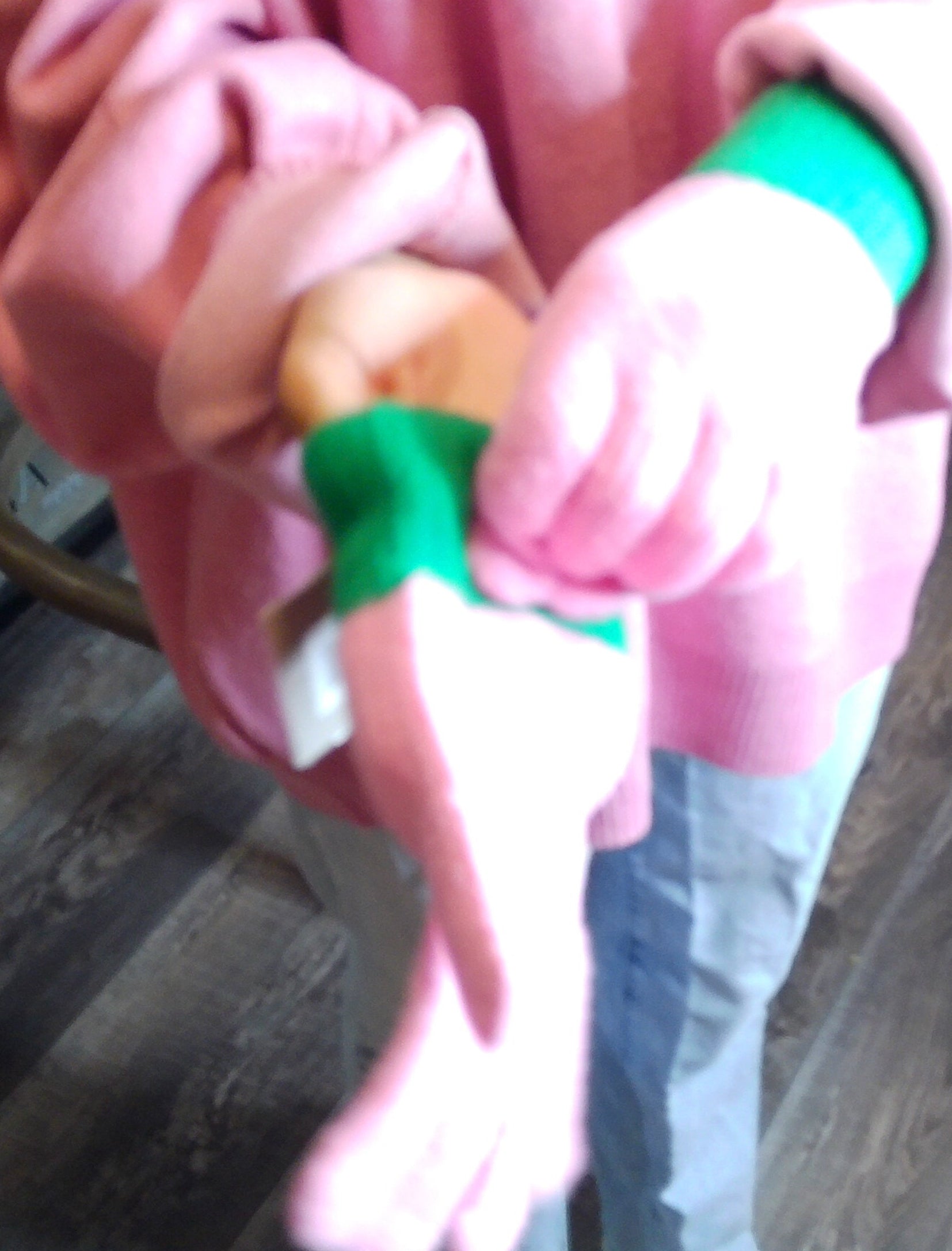 AKA Inspired Pink and Green Smart Gloves Alpha Kappa Alpha Inspired Gloves