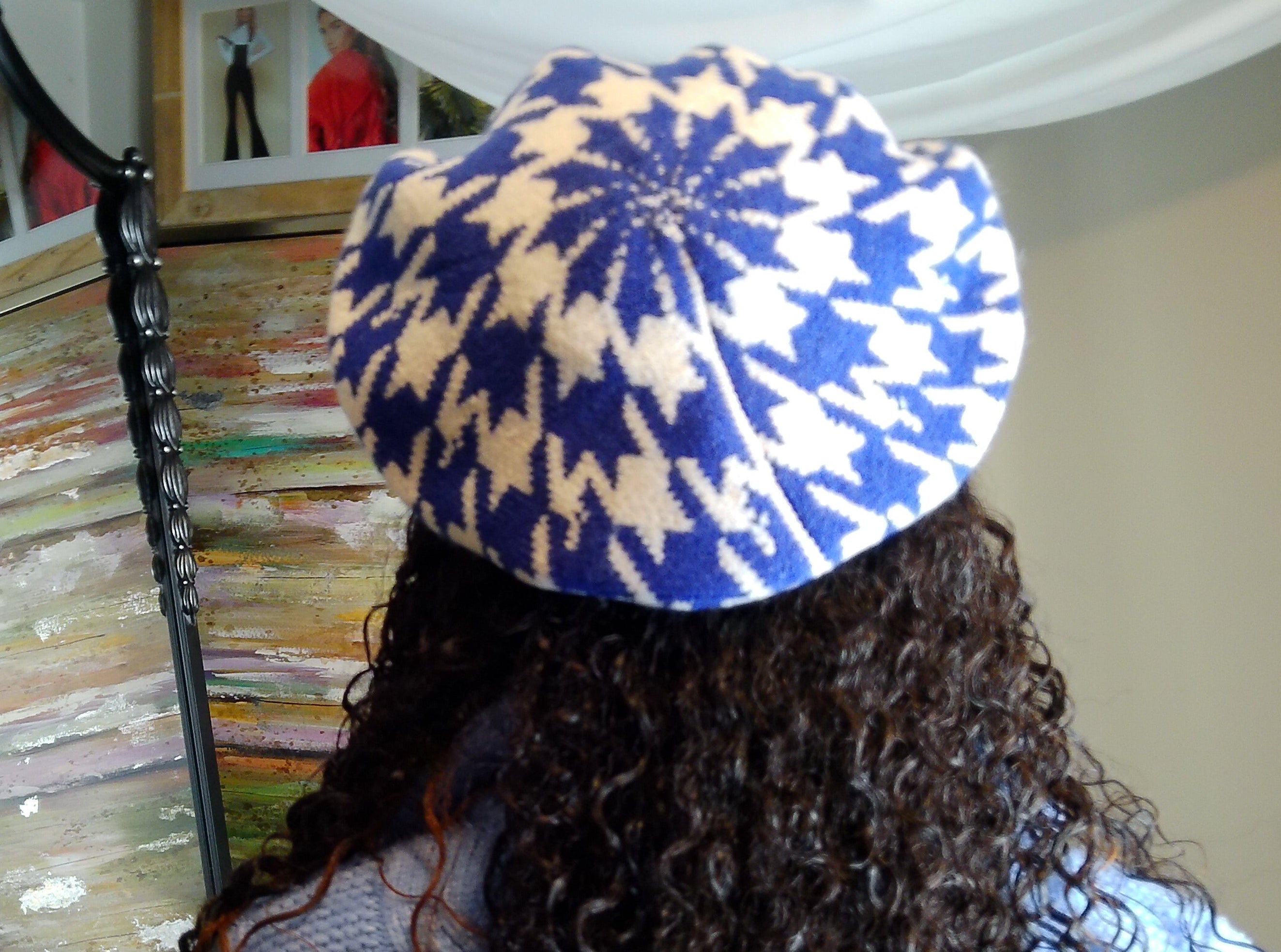 ZPB Inspired Houndstooth Beret Hat