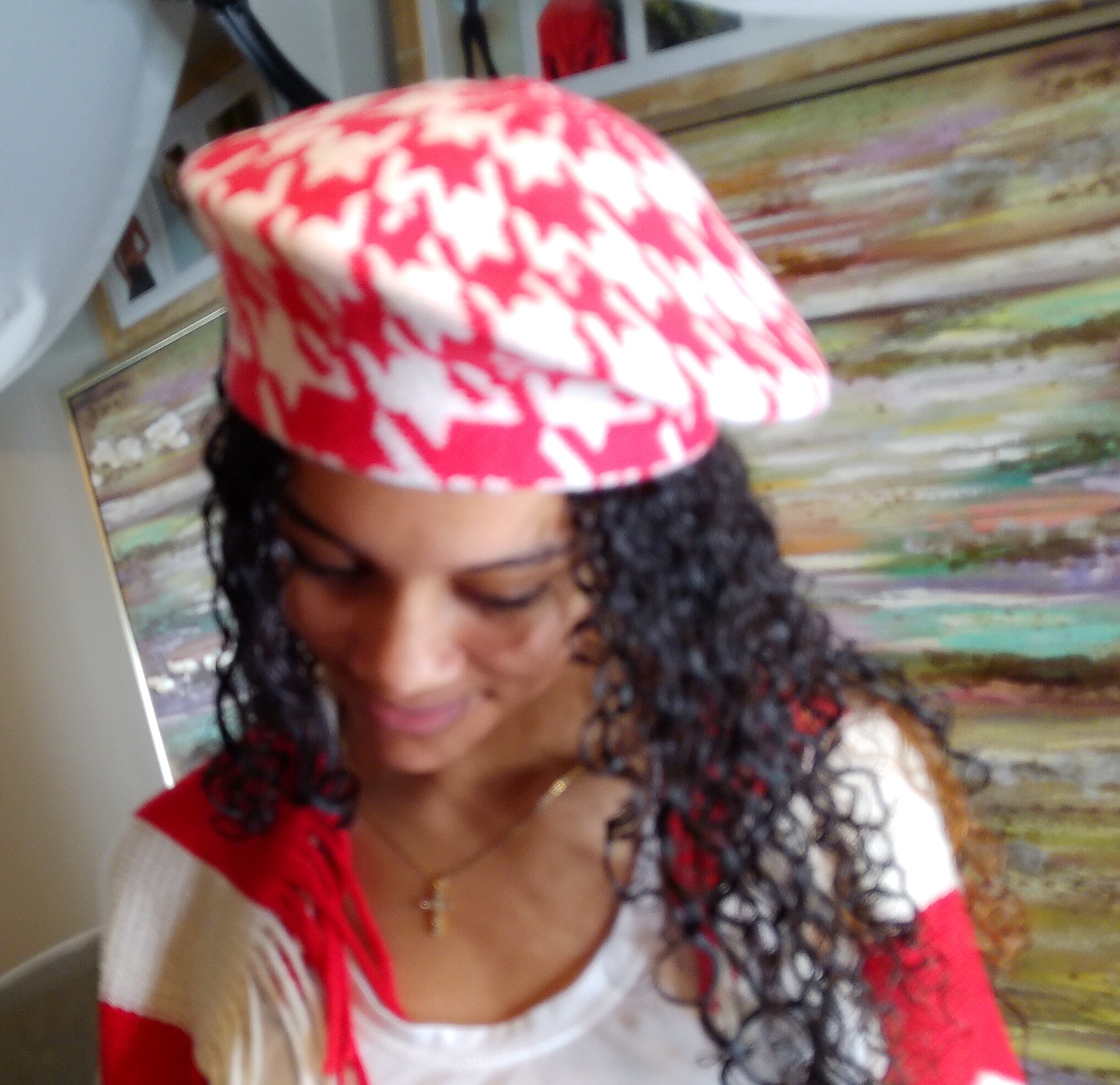 DST Inspired Houndstooth Beret Hat