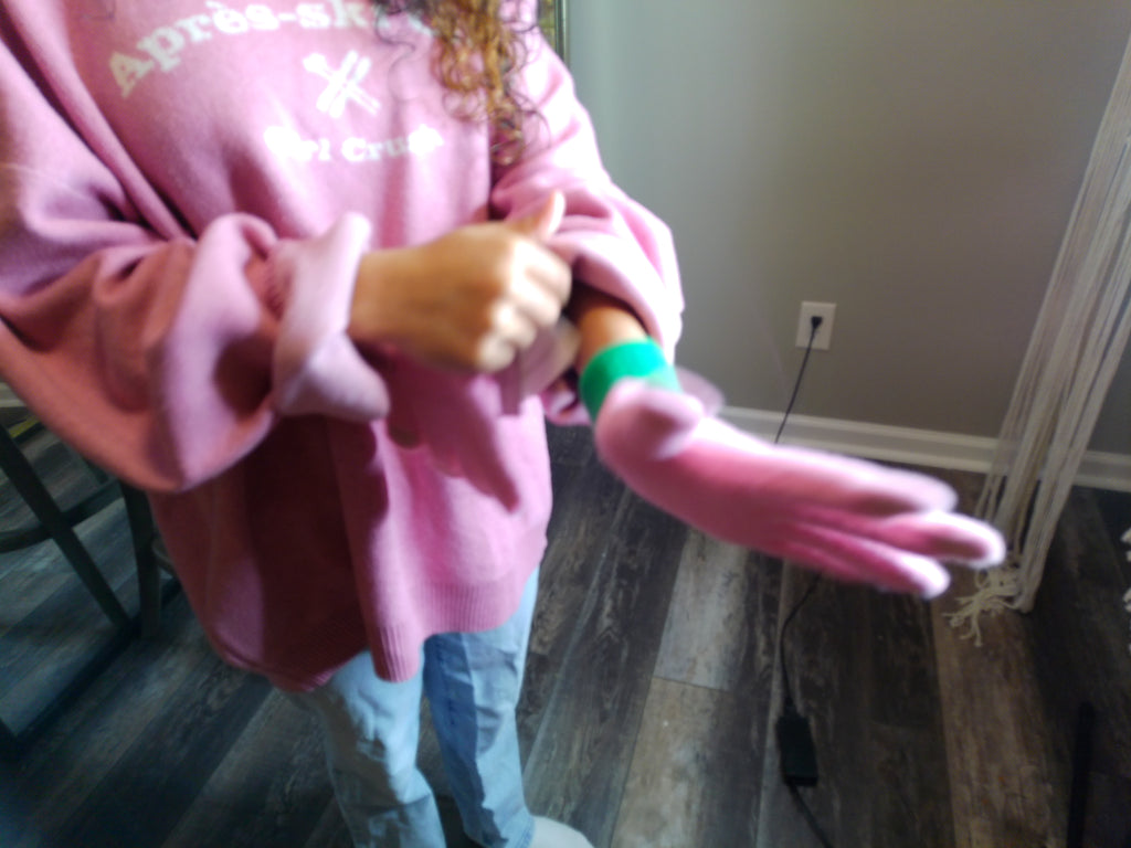 AKA Inspired Pink and Green Smart Gloves Alpha Kappa Alpha Inspired Gloves