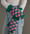 AKA Inspired. Checkered Mittens Chunky Gloves