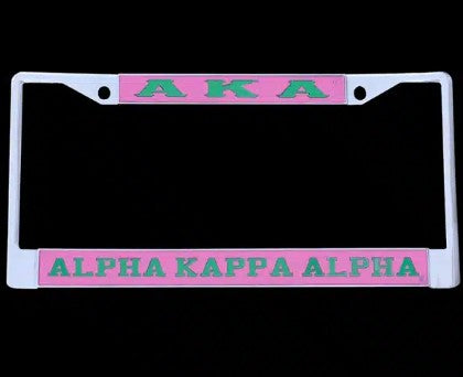 AKA Inspired License Plate Frame For Alpha Kappa Alpha Women