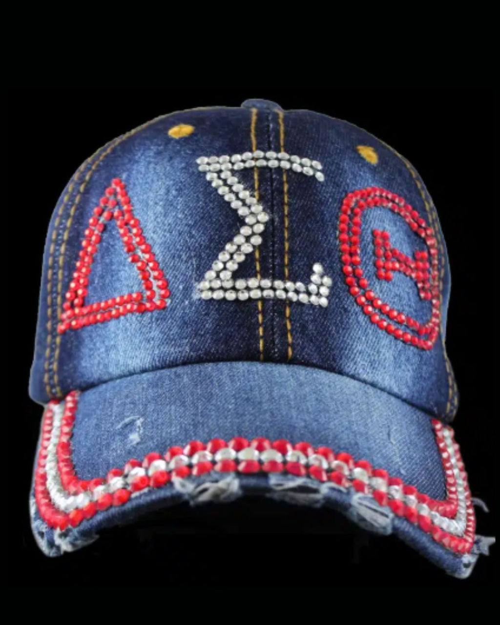 DST Denim Rhinestone Cap Hat Delta Sigma Theta