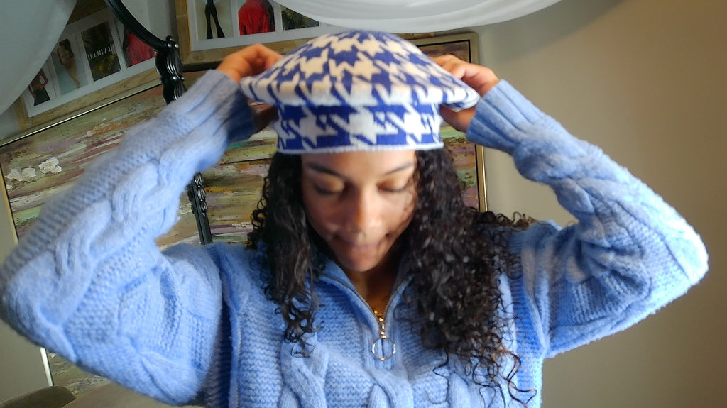 ZPB Inspired Houndstooth Beret Hat