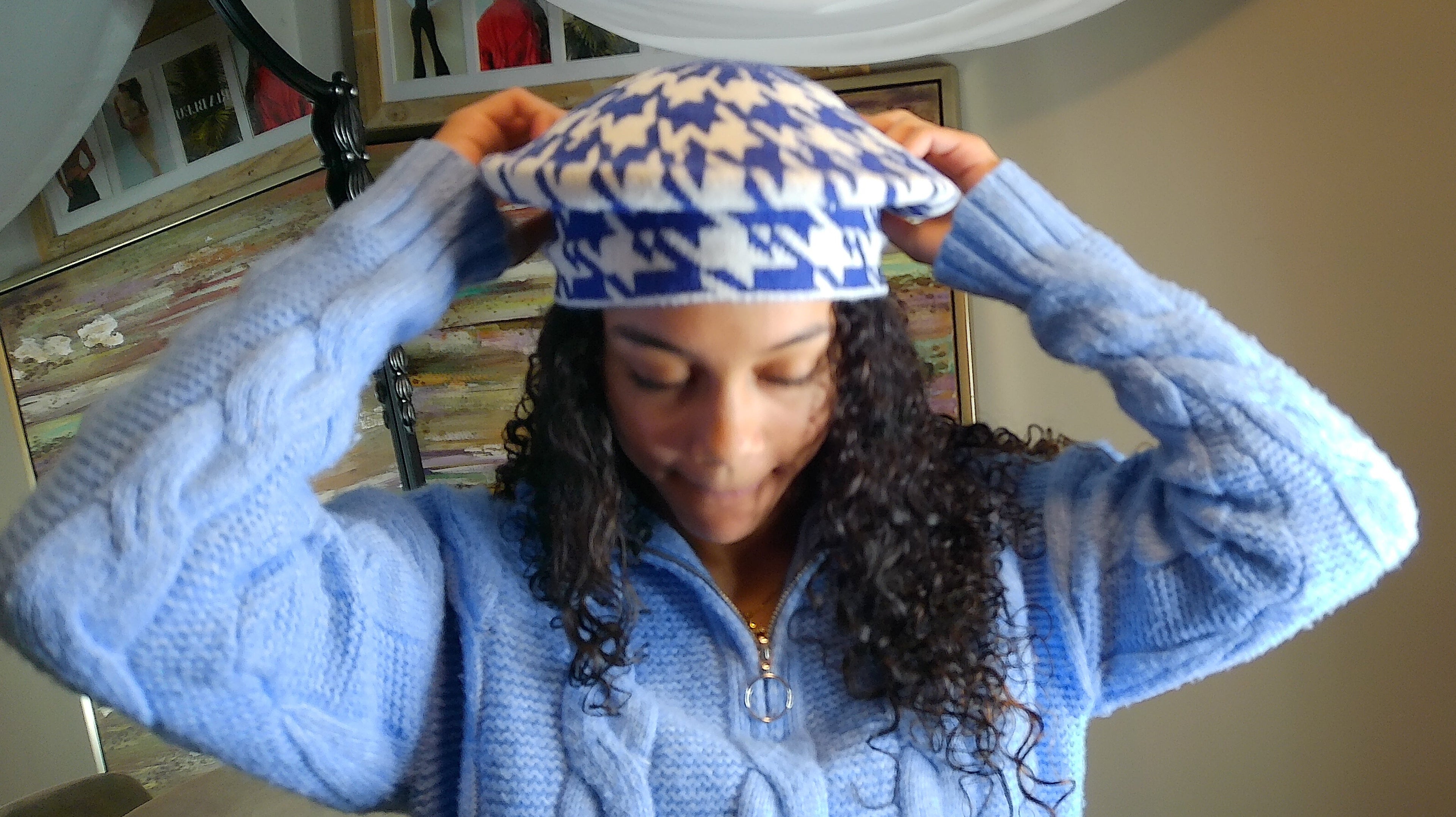 ZPB Inspired Houndstooth Beret Hat