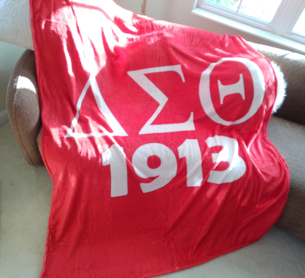 DST Inspired Blanket Throw 50" by 60" For Delta Sigma Theta Women 1913