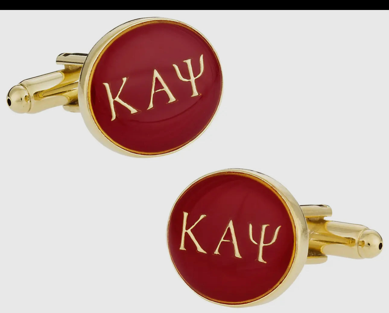 Kappa Alpha Psi Cuff Links with Gold Trim