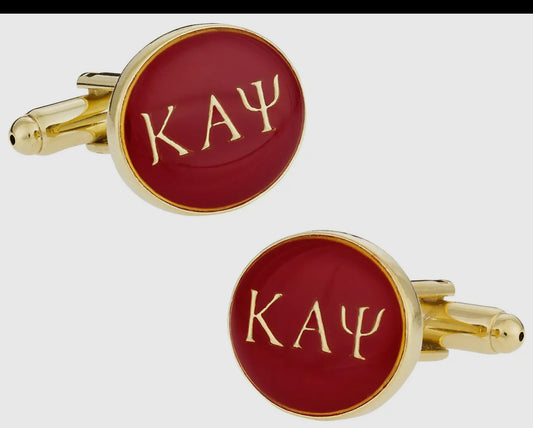 Kappa Alpha Psi Cuff Links with Gold Trim