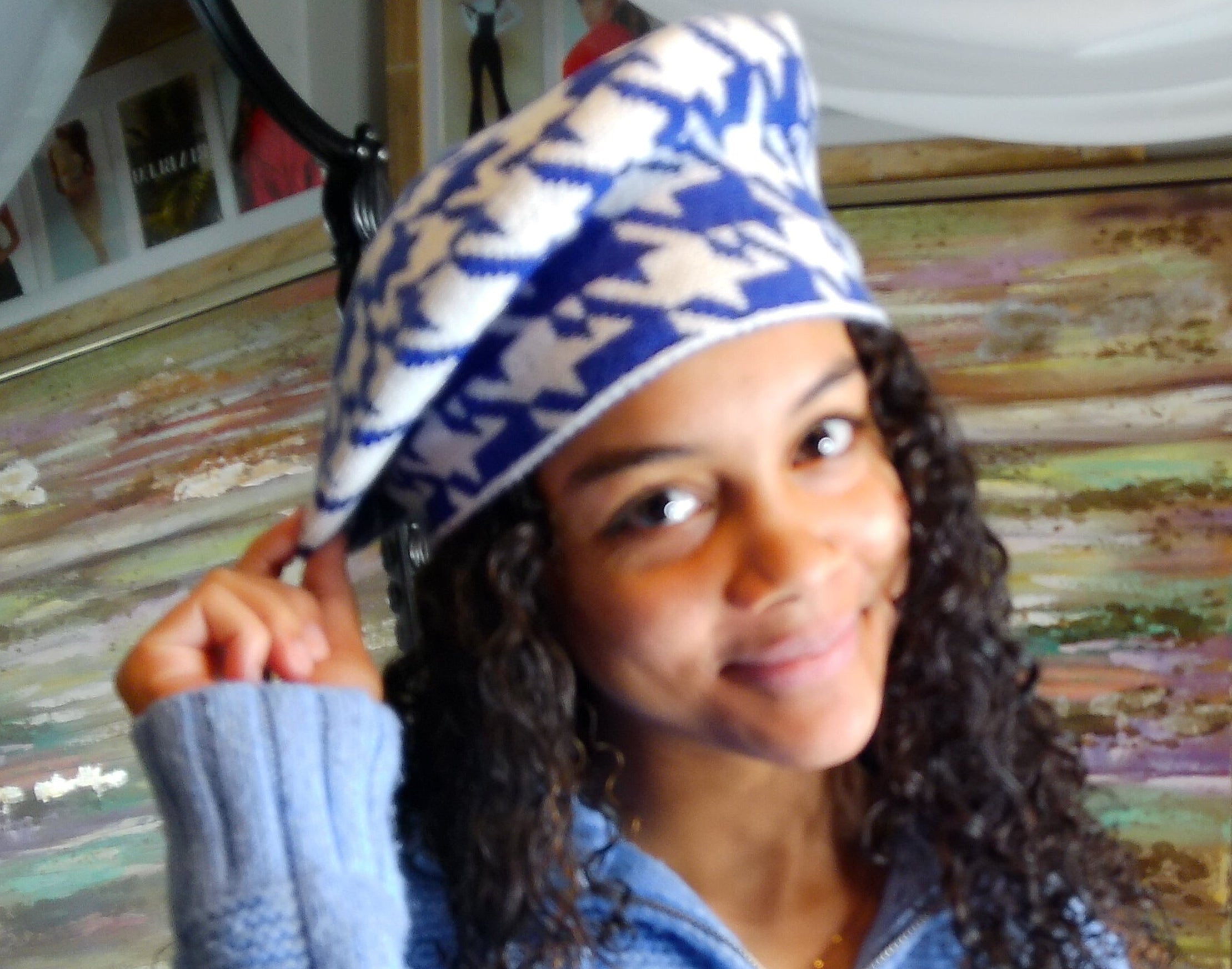 ZPB Inspired Houndstooth Beret Hat