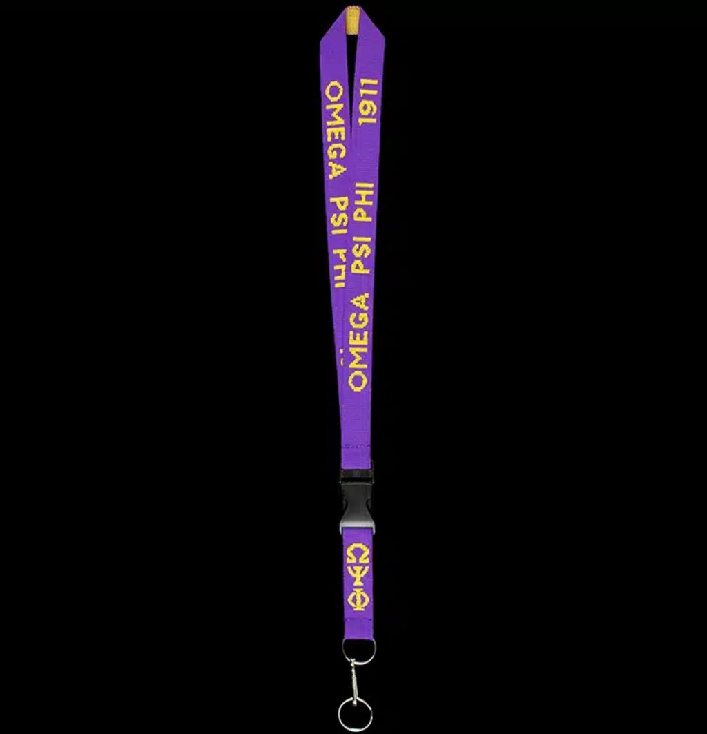 Omega Psi Phi Inspired Lanyard with Break Away