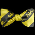 Alpha Phi Alpha Inspired Bow Tie & Handkerchief Set Black and Gold