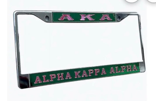 AKA Inspired License Plate Frame For Alpha Kappa Alpha Women