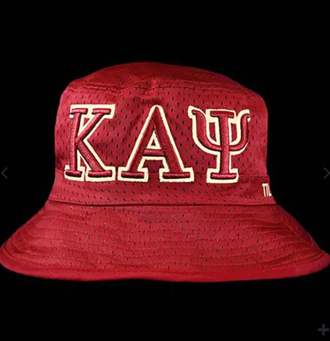 Kappa Alpha Psi Inspired Bucket Hat Crimson/Cream