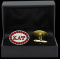 Kappa Alpha Psi Austrian Crystal Cufflinks In Leatherette Box