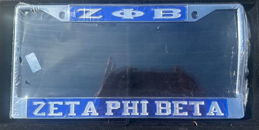 ZPB Inspired License Plate Frame For Zeta Phi Beta Women