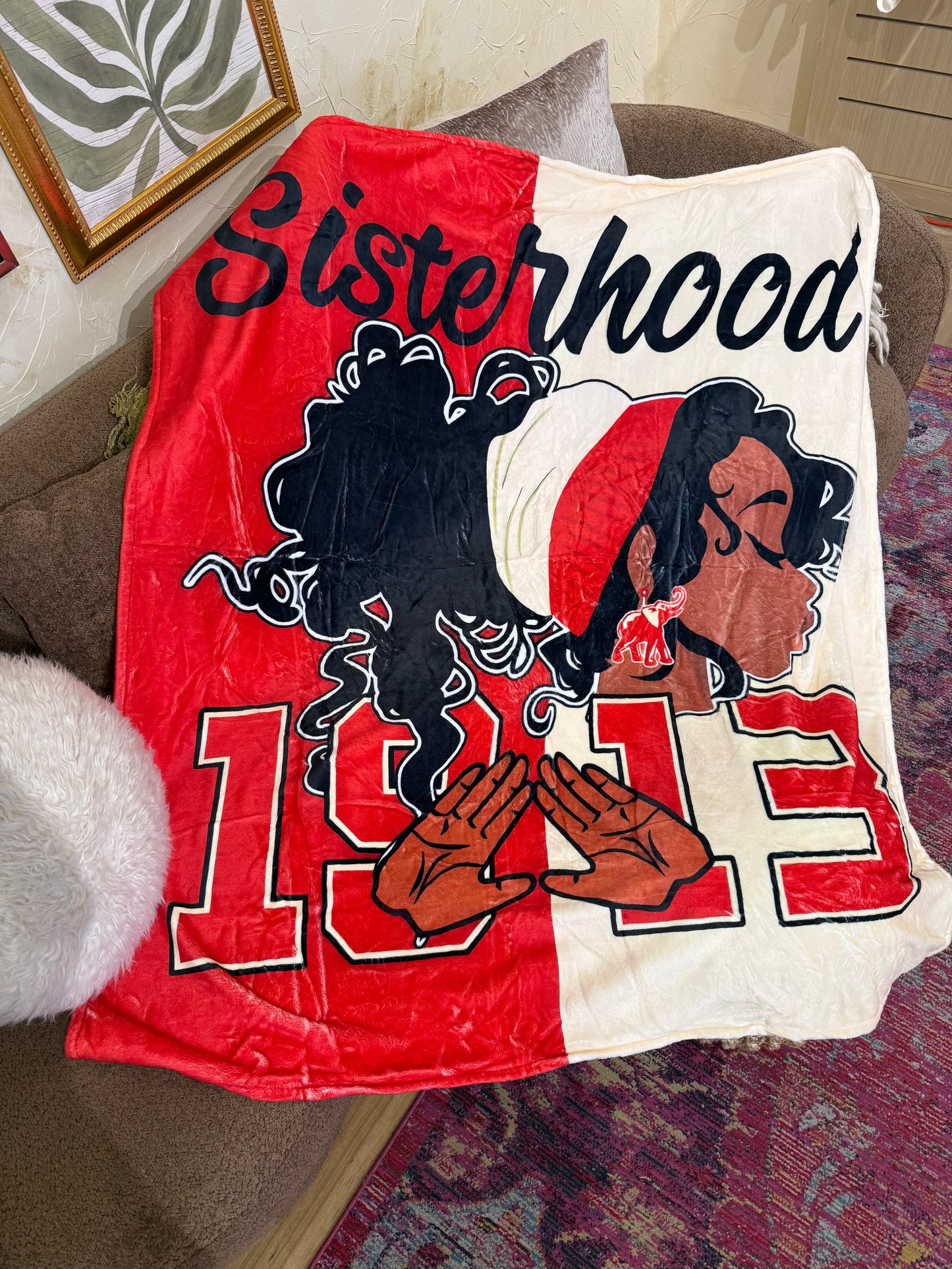 DST Inspired Blanket Throw 50" by 60" For Delta Sigma Theta Women