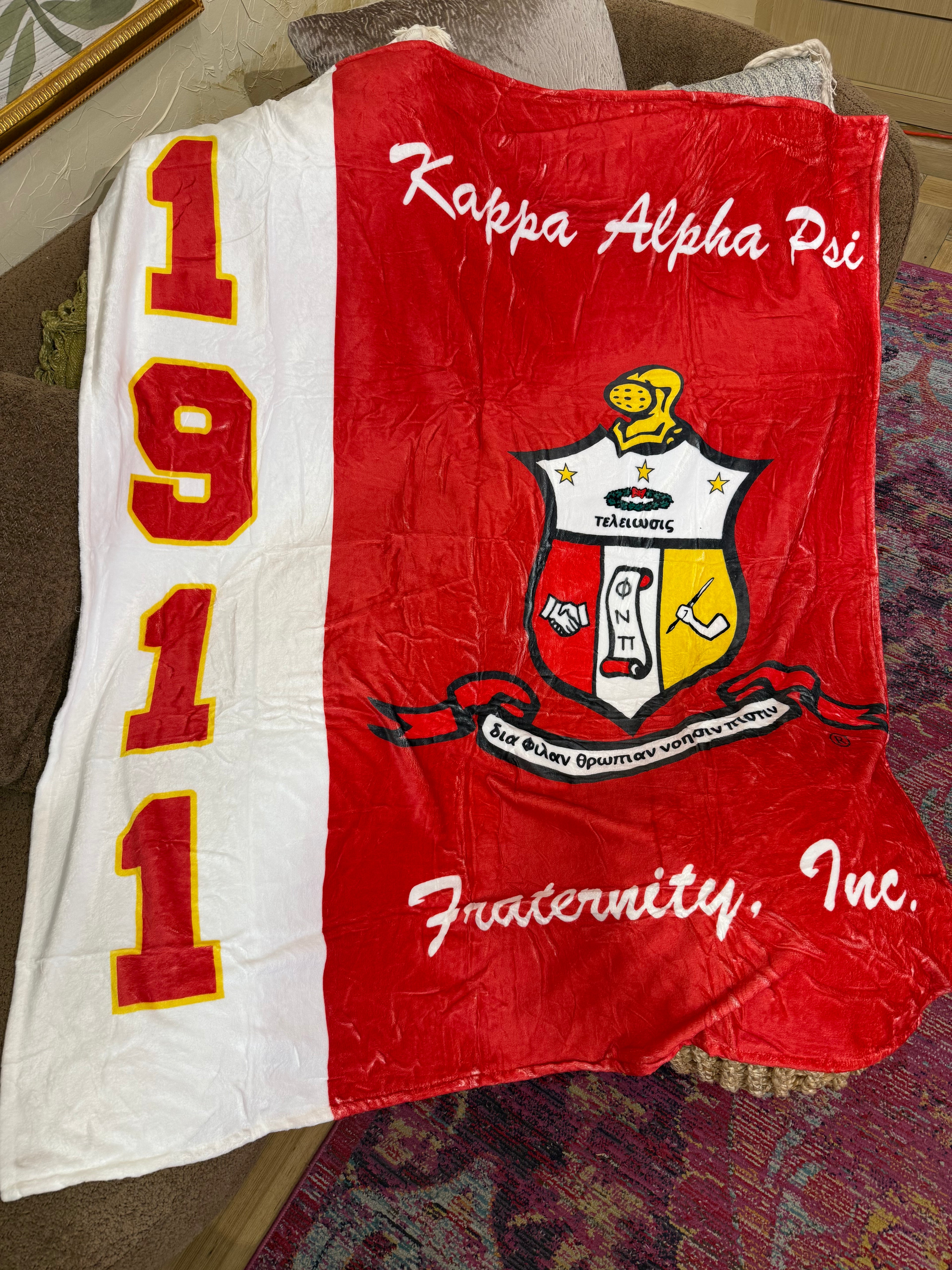Kappa Alpha Psi Inspired Blanket Throw 50" by 60"