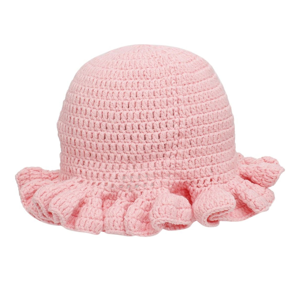 AKA Sorority Inspired Pink Crochet Hat Ruffle 1908 Bucket Hat