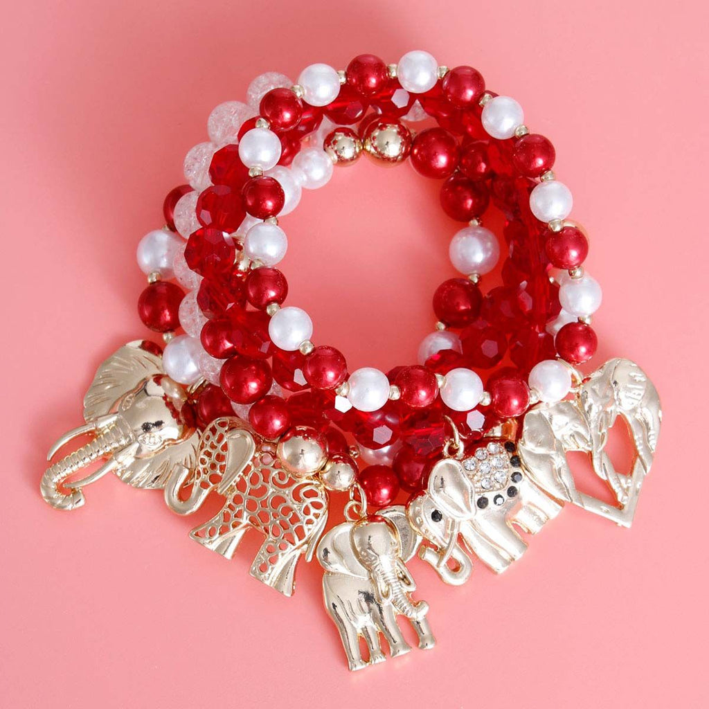 DST Delta Sigma Theta Sorority Inspired Elephant Bracelets|Stretch to Fit