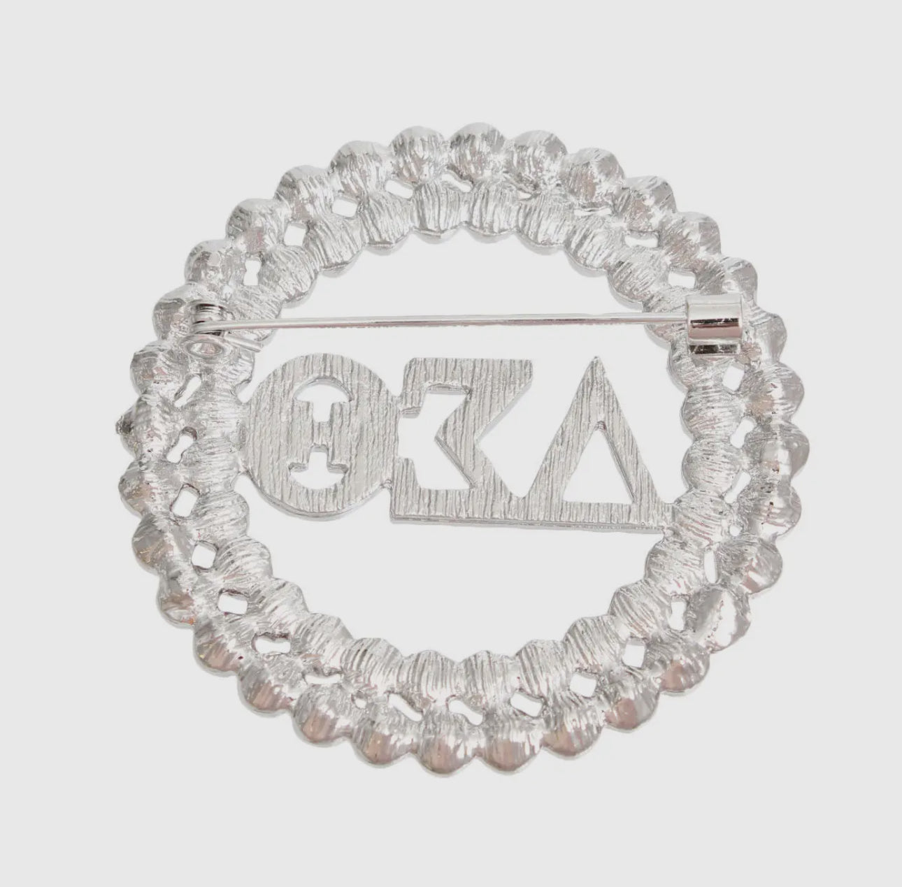 Delta Sigma Theta Inspired Brooch Round Pin