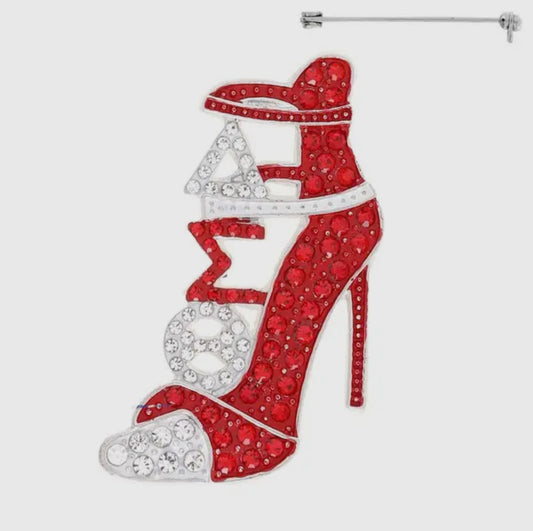 Delta Sigma Theta Inspired Shoe Pin Brooch