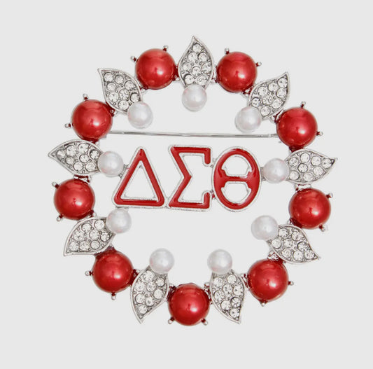 Delta Sigma Theta Inspired Brooch Pin