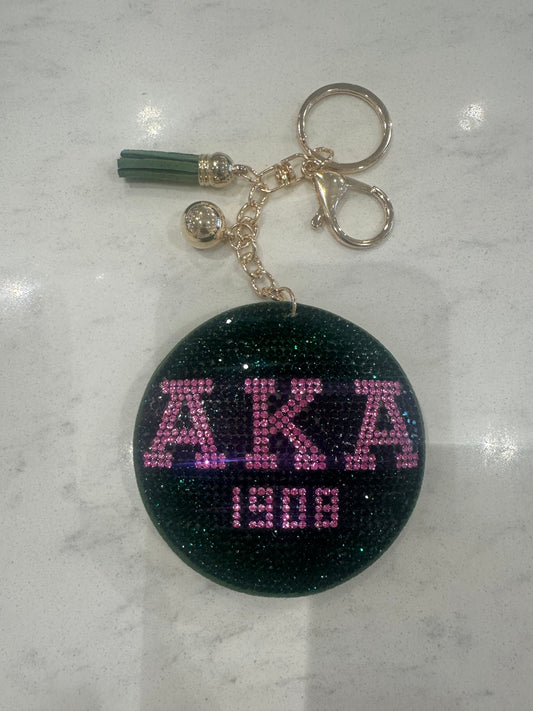 Alpha Kappa Alpha Inspired Padded Sorority KeyChain