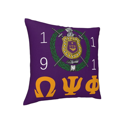 Omega Psi Phi  Pillow 17 inches by 17 inches