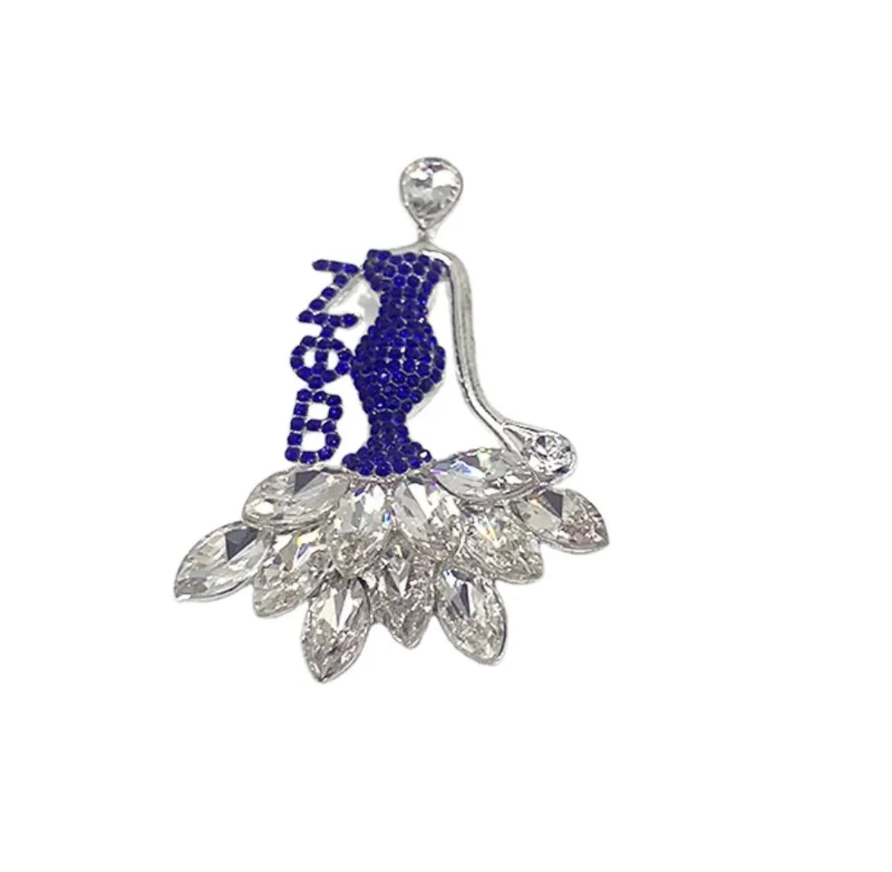 Zeta Phi Beta Blue Silver Pin Brooch ZPB