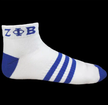 ZPB Inspired Socks Ankle Zeta Phi Beta
