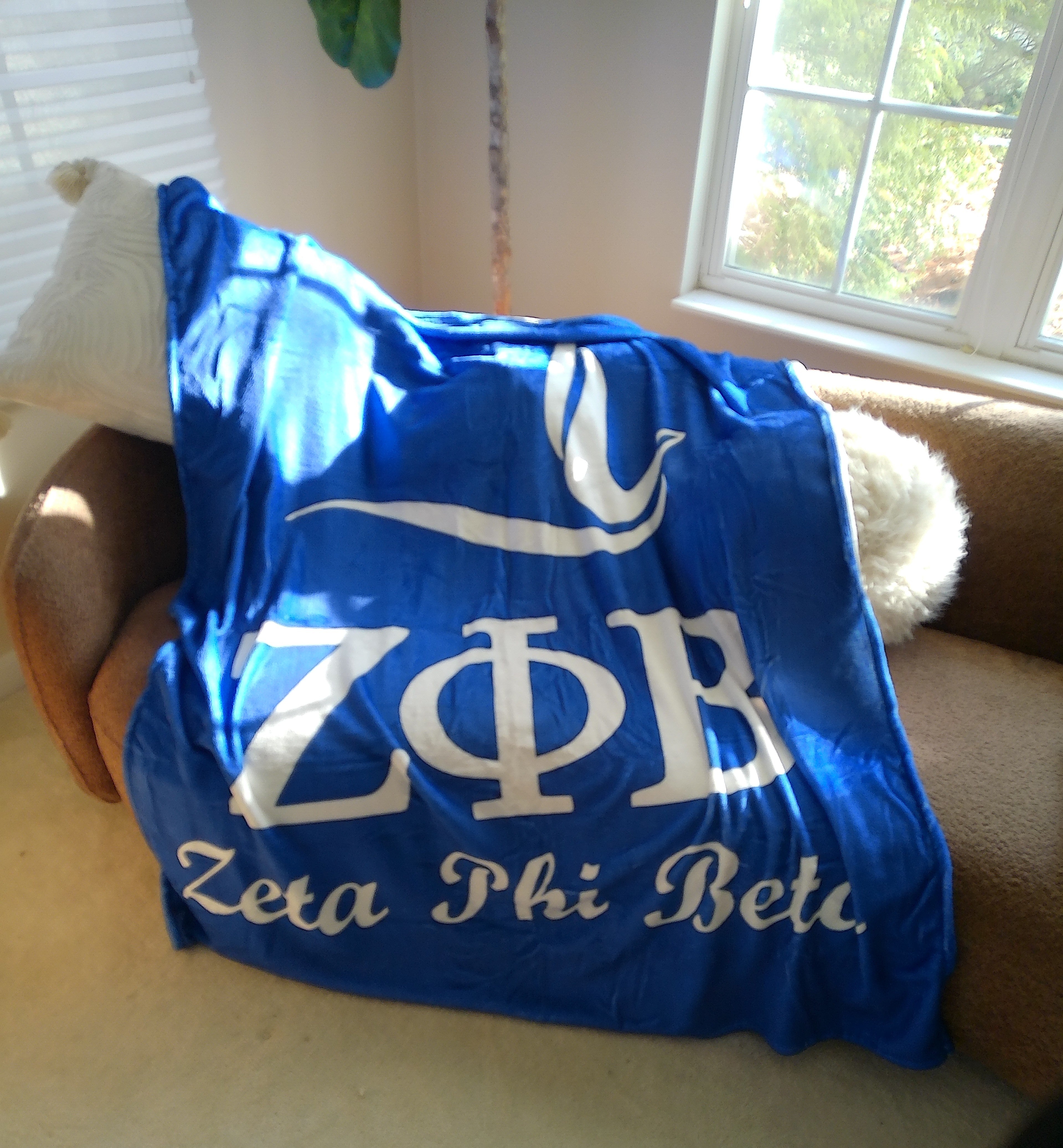 ZPB Inspired Blanket Throw 50" by 60" For Zeta Phi Beta Women 1920