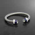 ZPB Thick Cable Classic Silver Bangle Bracelet