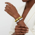 SGRHO Philo Affiliates 2 Pcs Yellow White Bangles
